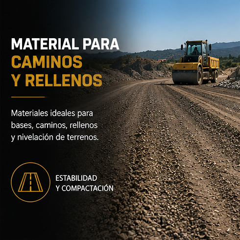 Materiales para caminos Rellenos